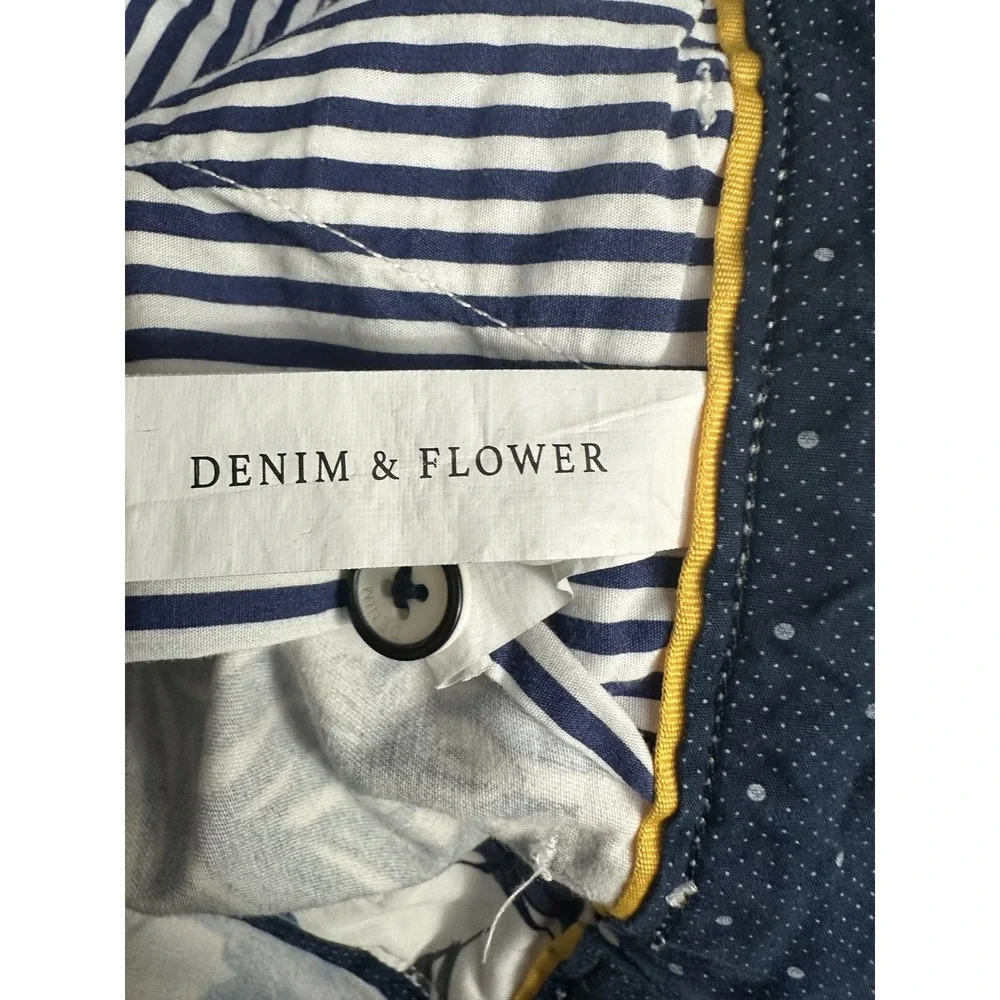 Denim & Flower Shorts Mens 38 Floral Hawaiian Print Casual Summer